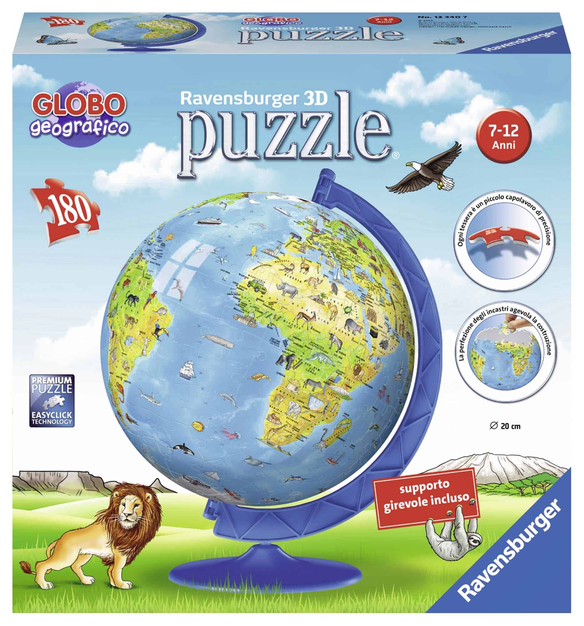 3D Globo 180 pezzi – 3D Puzzleball Ravensburger 12340-1483