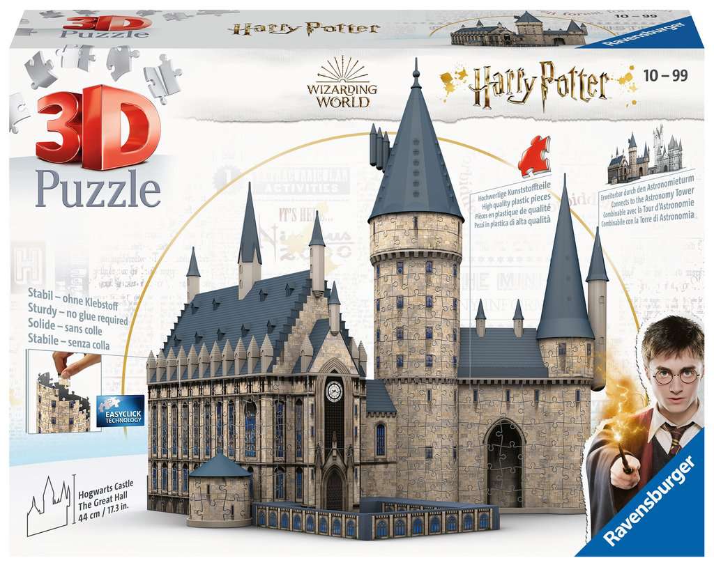 Puzzle 3D Harry Potter Castello Di Hogwarts Sala Grande Ravensburger 112593 -0